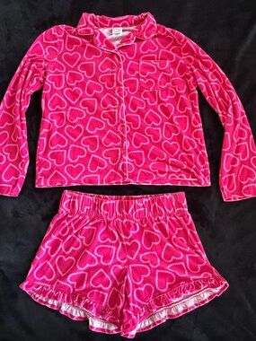 Girls Art Class Pajama Set - Pink w/hearts